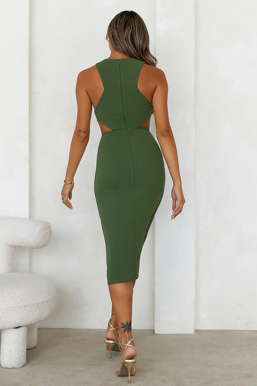 HELLO MOLLY Excellence In Style Midi Dress Green