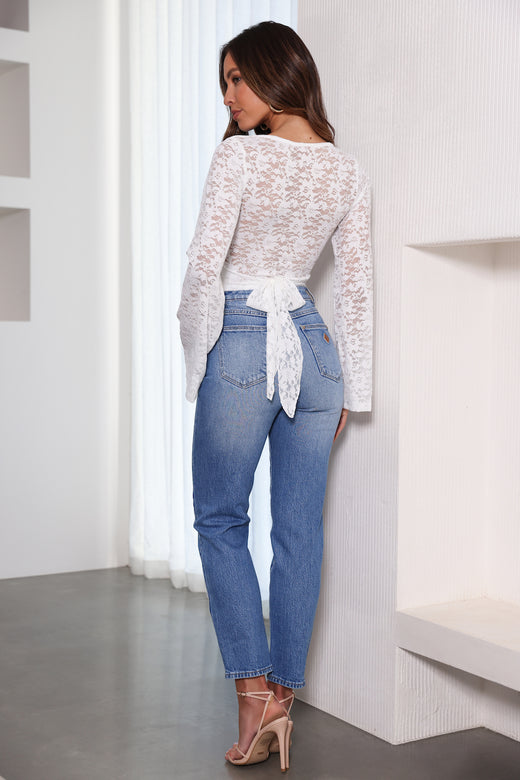 Timeless Treasure Lace Crop Top White